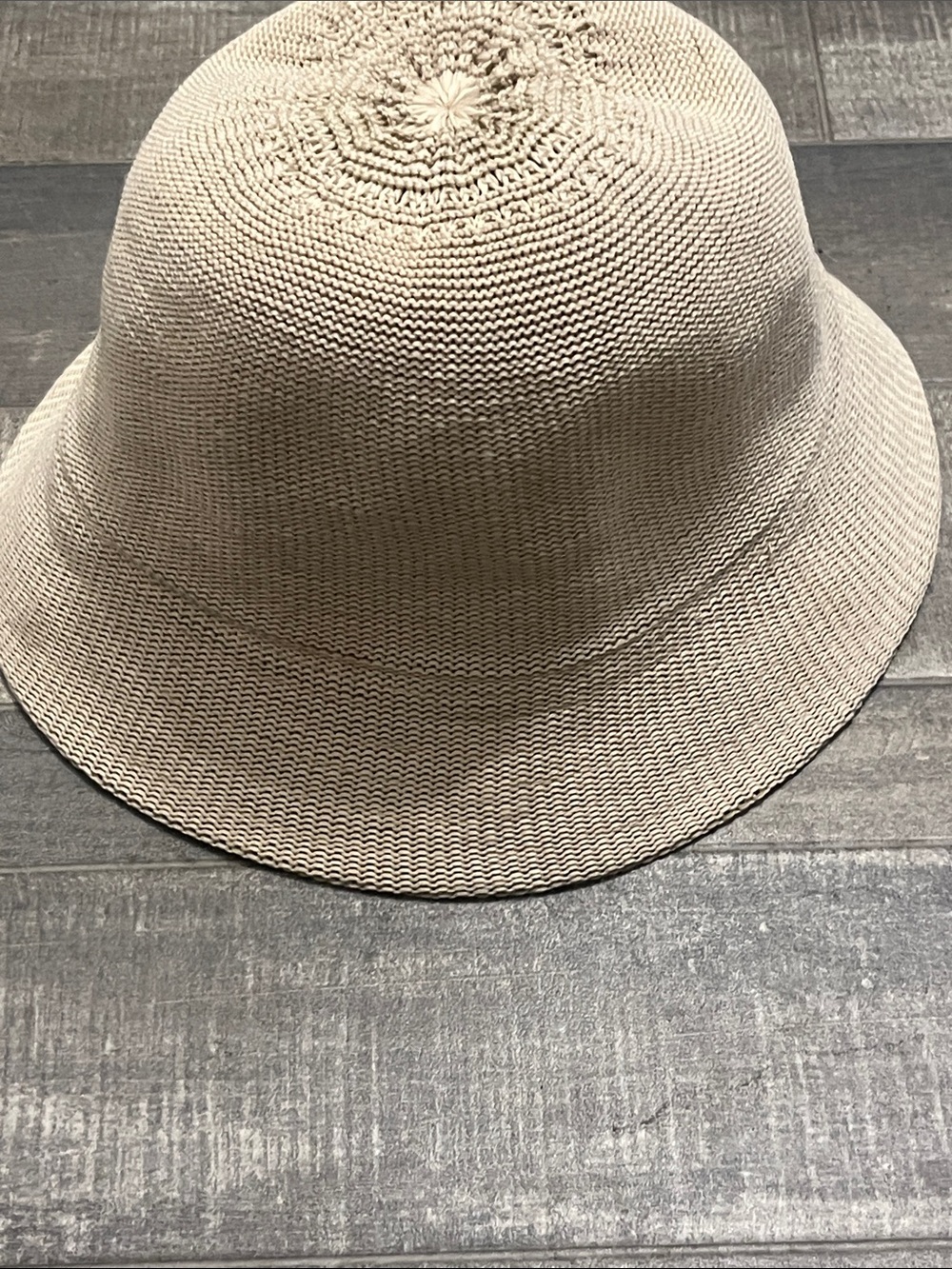 Scala Beige Woven Bucket Hat
